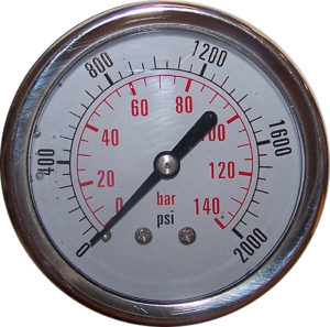 2000 PSI - Back Mounted Gauge