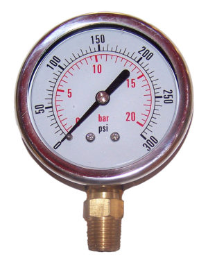300 PSI - Bottom Mounted Gauge