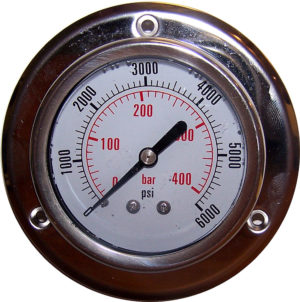 6000 PSI - Panel Flange Gauge