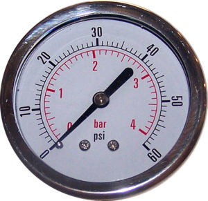 60 PSI - Back Mounted Gauge